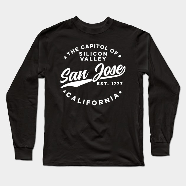 Vintage Silicon Valley San Jose California Retro USA City Long Sleeve T-Shirt by DetourShirts